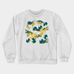 Tropical Frogs Pattern Crewneck Sweatshirt